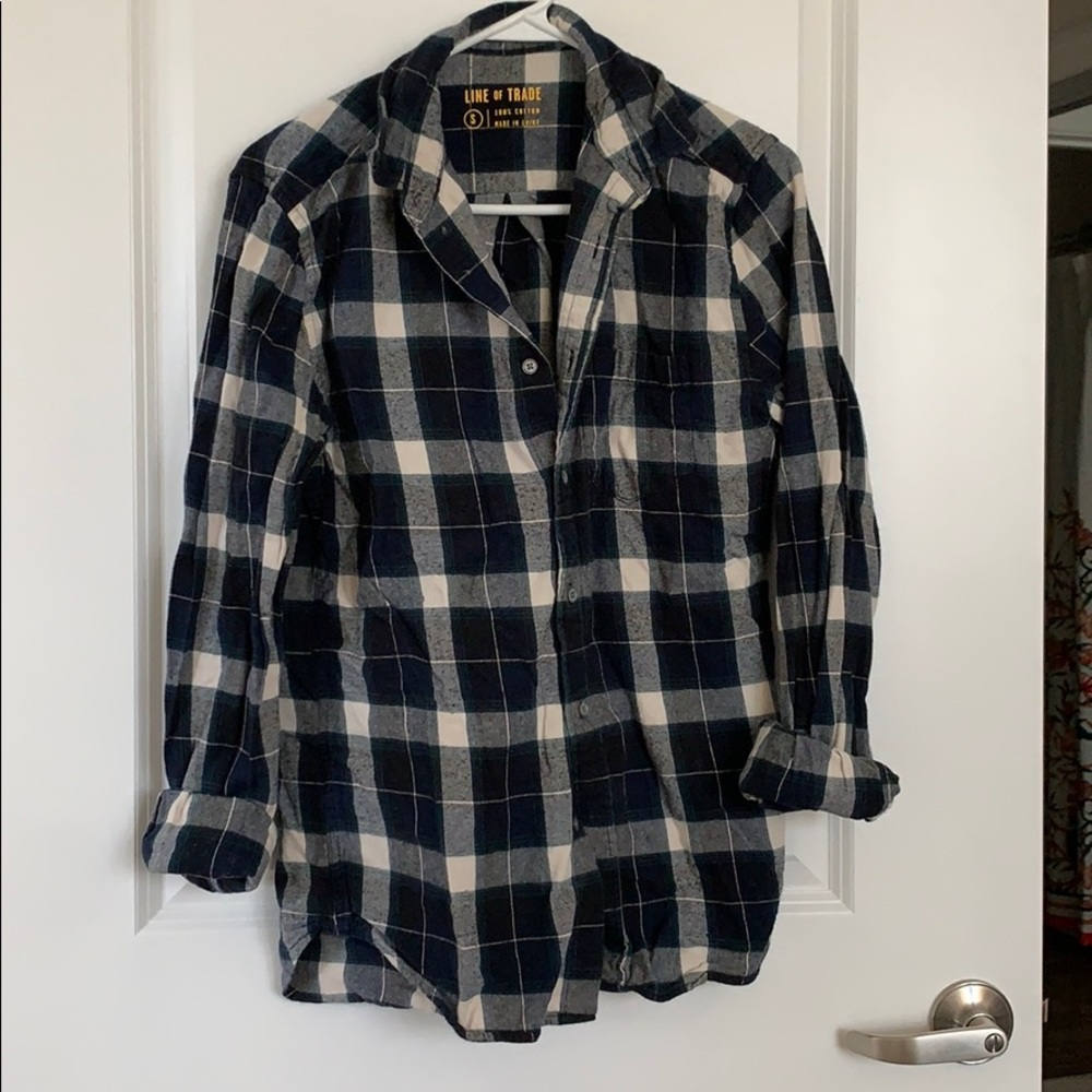 Line of Trade Button Down Flannel Shirt Small
